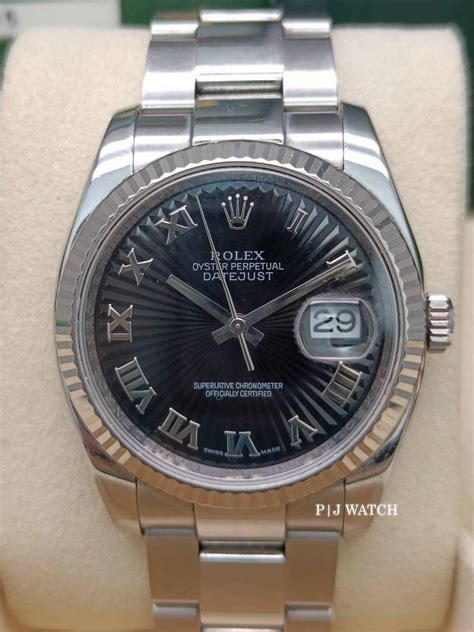 rolex 6304 datejust black|rolex sunray datejust 36.